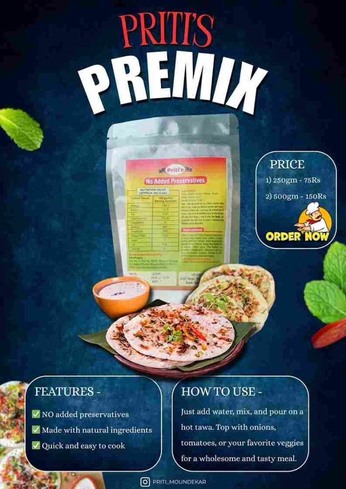 Priti's Premix Uttapam